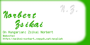 norbert zsikai business card